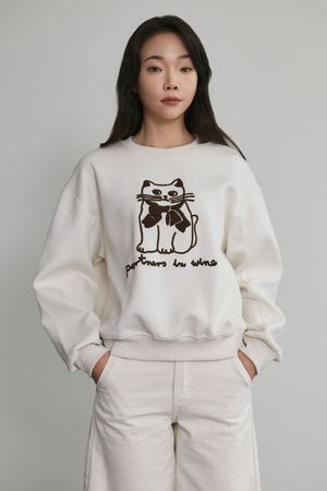 3D 샤이니 캣 스웻셔츠