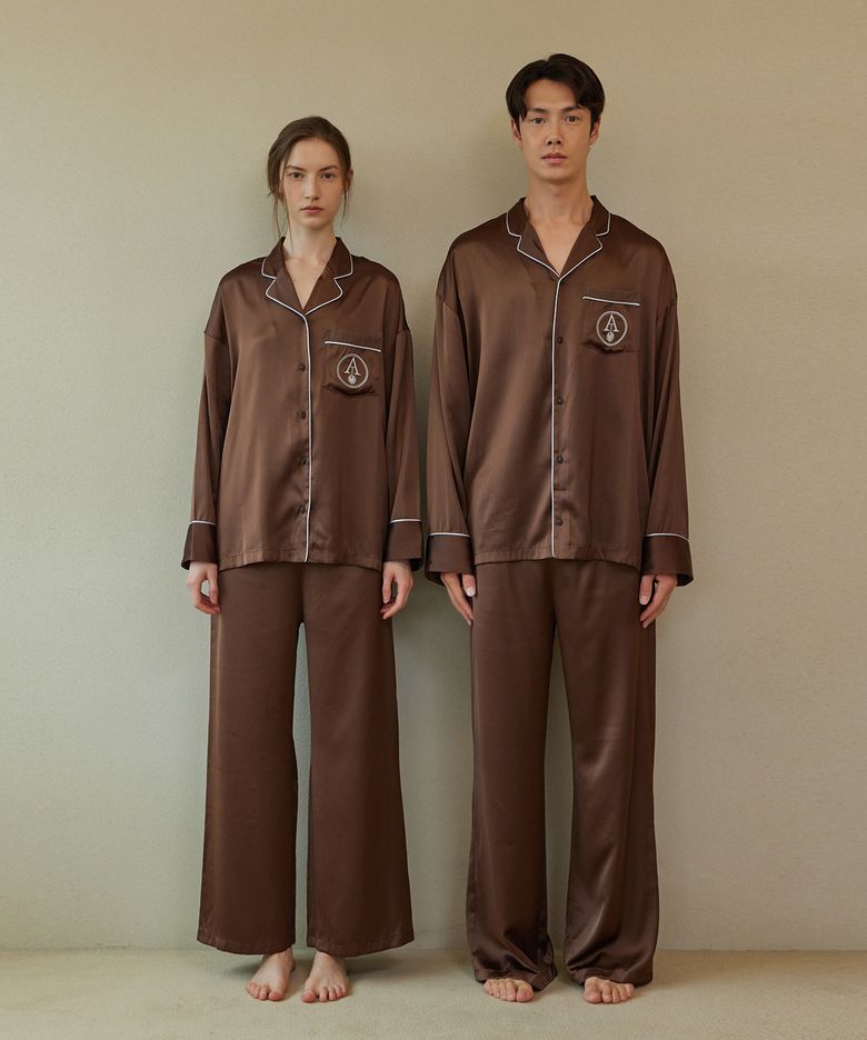 CLASSIC PAJAMA COUPLE SET_chocolate