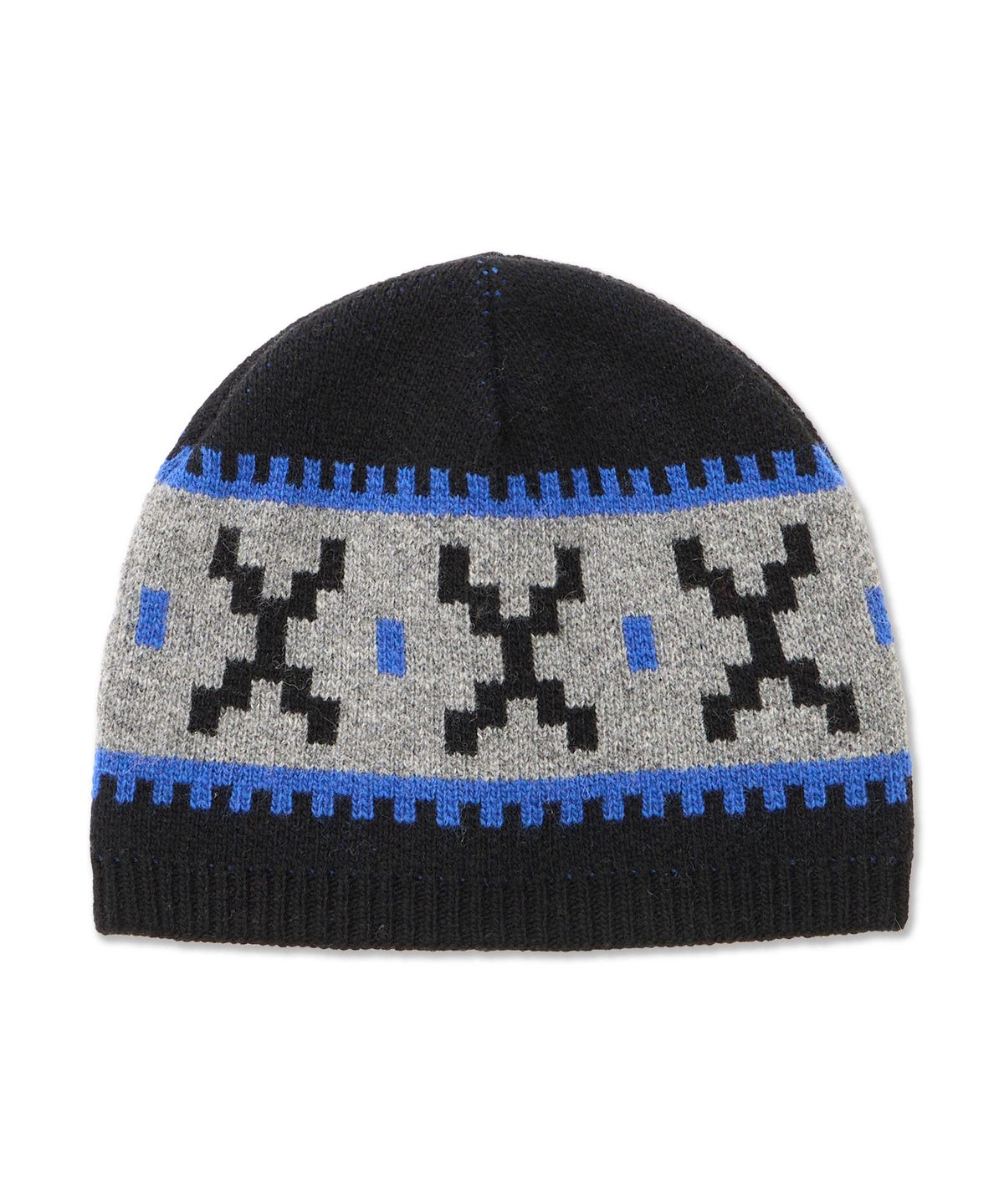 디미토(DIMITO) CROCHET BLOCK BEANIE BLACK