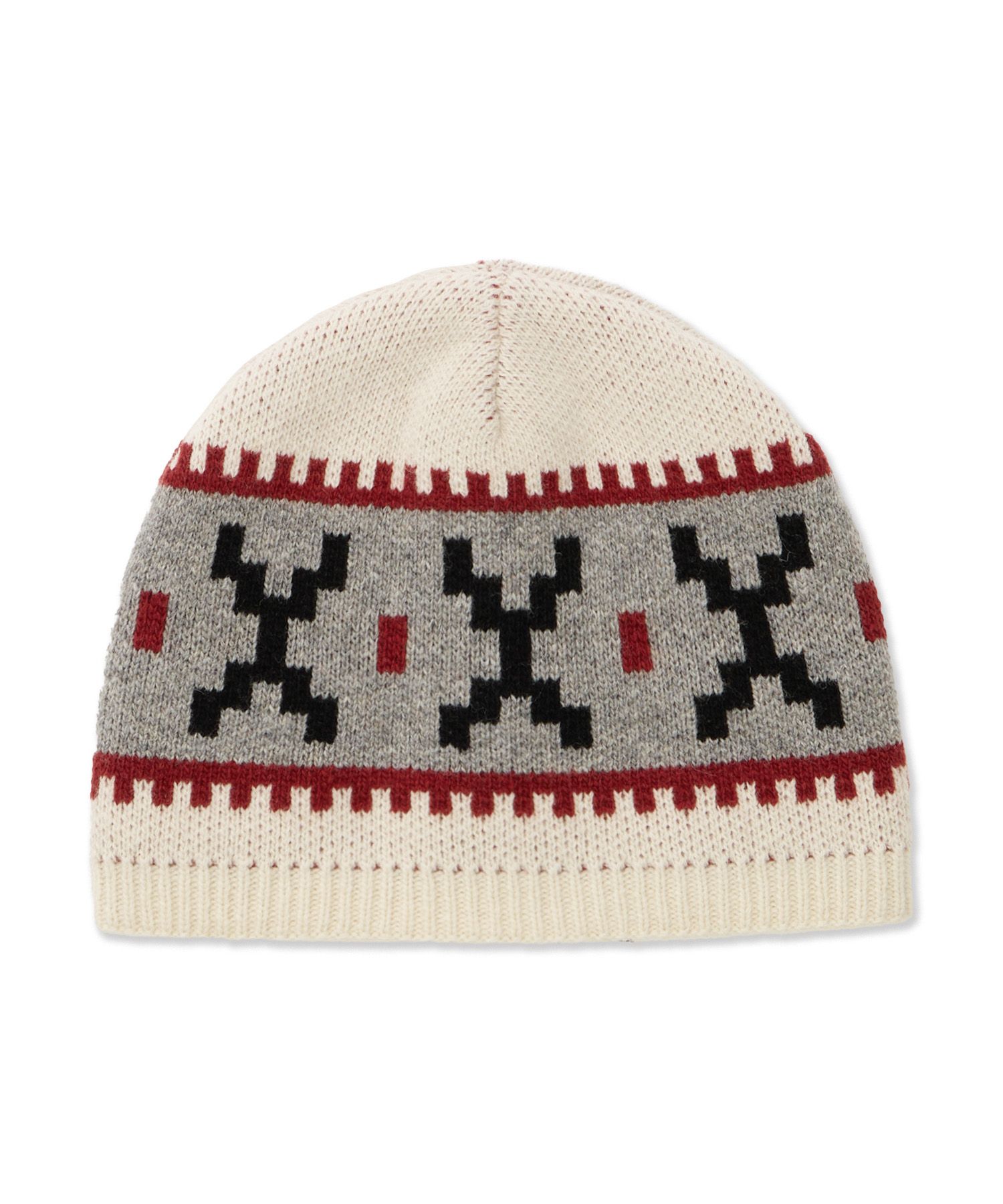 MUSINSA公式 | DIMITO CROCHET BLOCK BEANIE IVORY