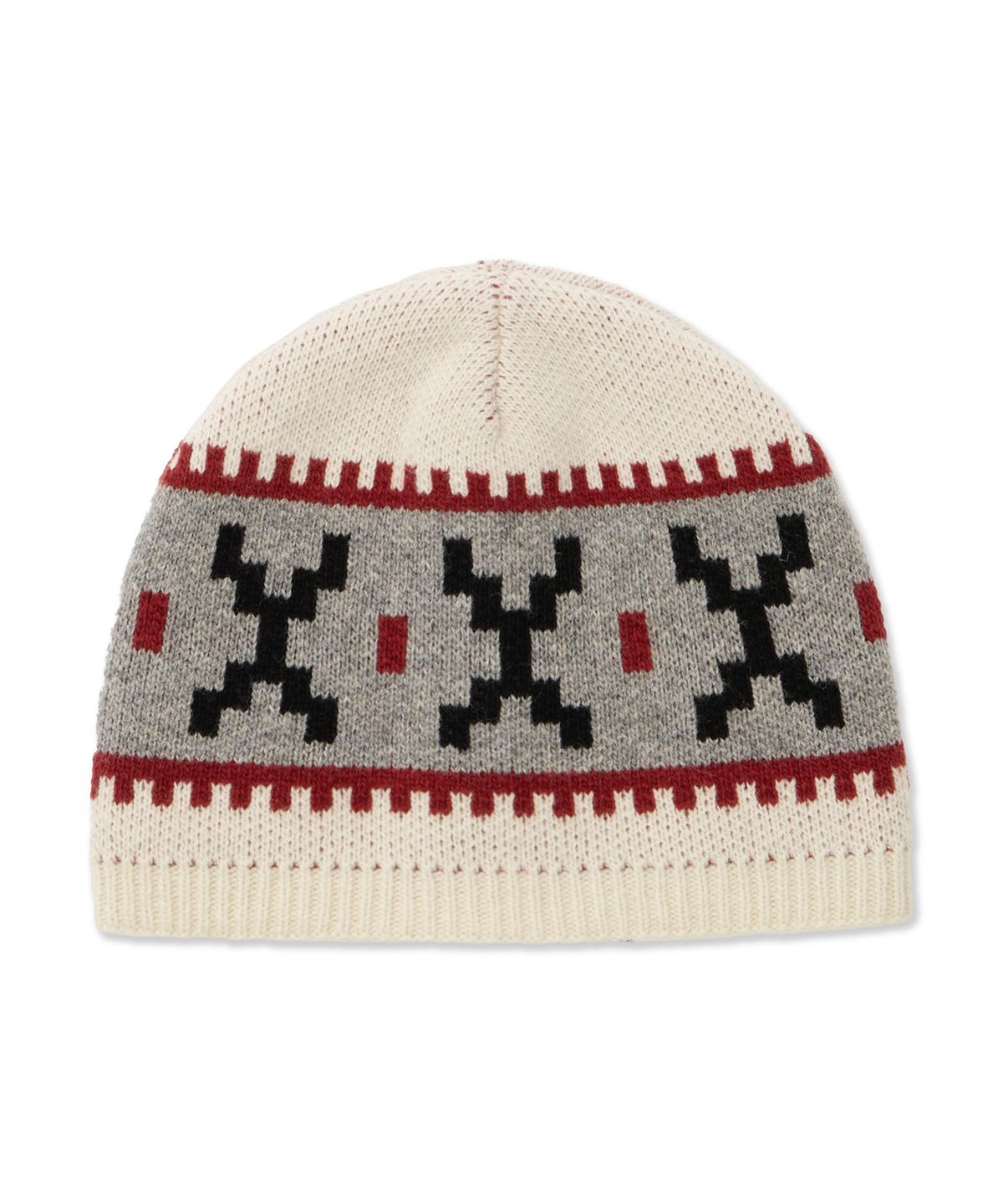 디미토(DIMITO) CROCHET BLOCK BEANIE IVORY
