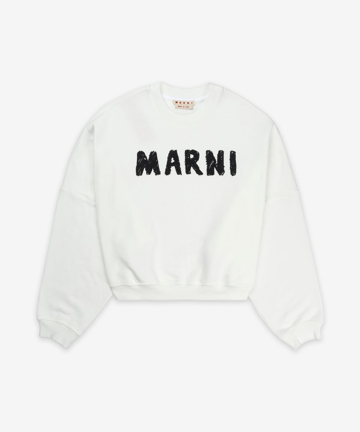 마르니(MARNI) 로고 코튼 맨투맨 - 네추럴 화이트 / FLJE0185P5USCX25LOW02