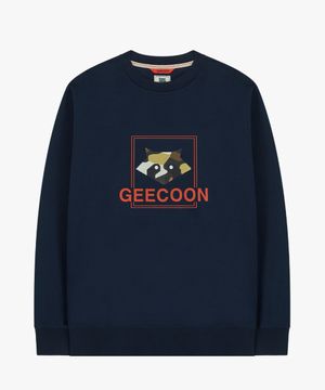 밀리터리 지쿤 로고 스웨트셔츠 GEE248-102 네이비