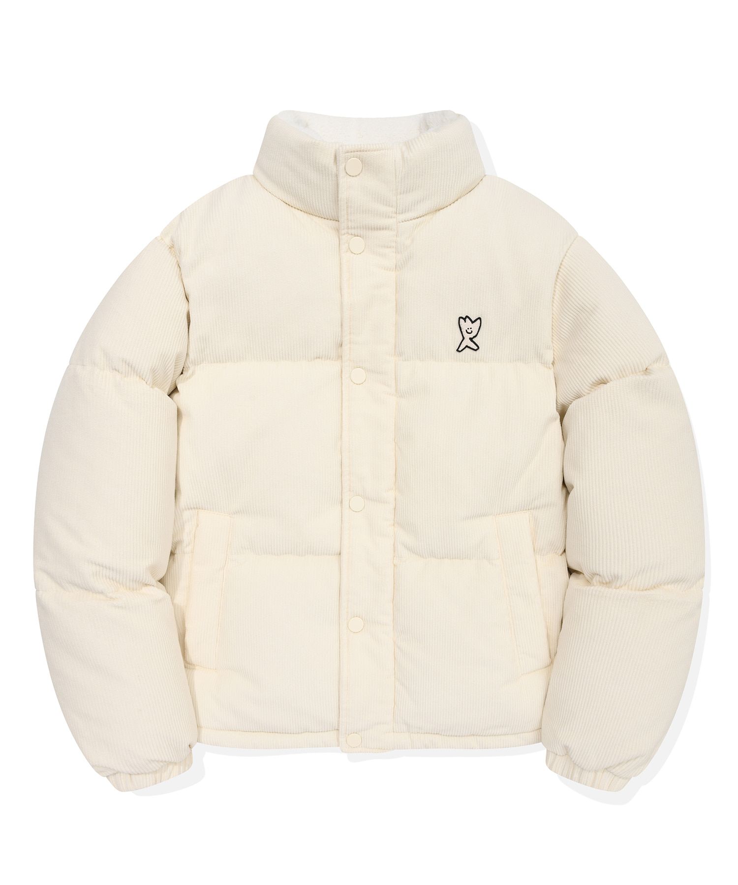 MUSINSA | WACKY WILLY Corduroy Down Puffer Ivory