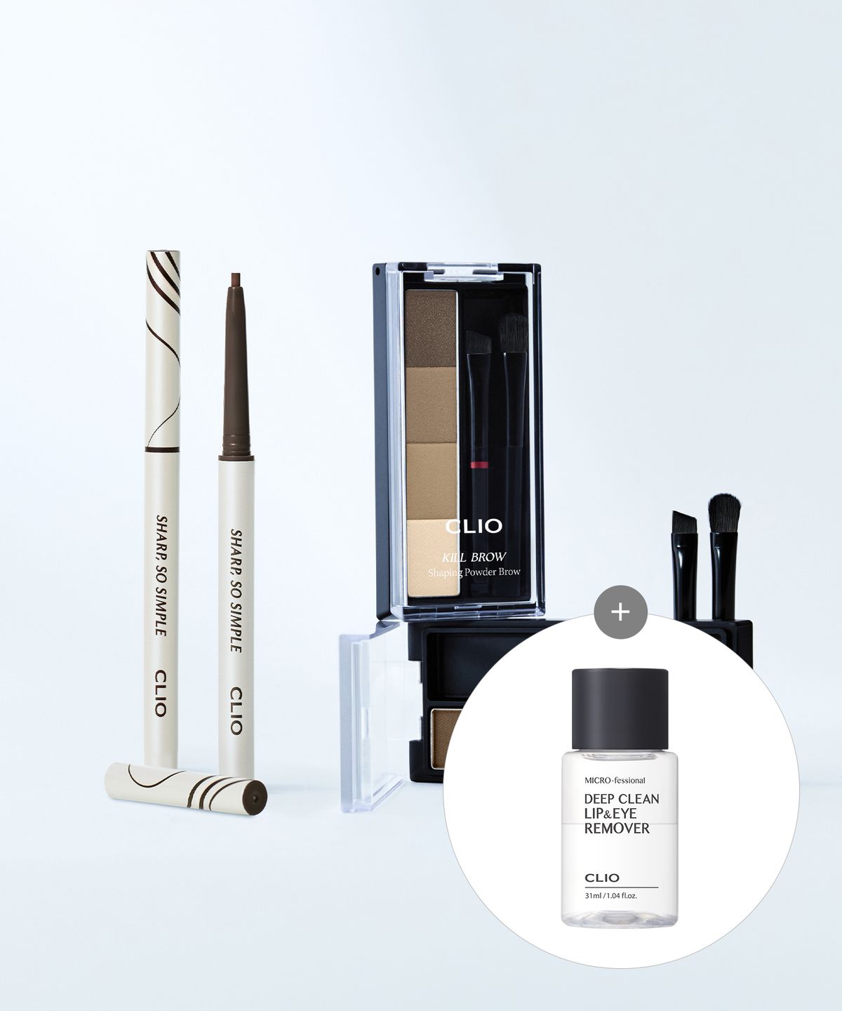 클리오(CLIO) [SET] 샤프 쏘 심플 펜슬라이너 + 킬브로우 쉐이핑 파우더 브로우 [증정] 리무버미니