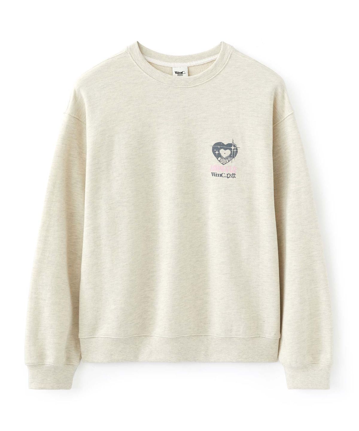 더블유엠씨(WMC) [WMC x HINA] 러빙게이즈 맨투맨_LIGHT GREY