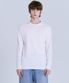 순면30수 릴렉스핏 라운드 긴팔 티셔츠 화이트 LATS0124