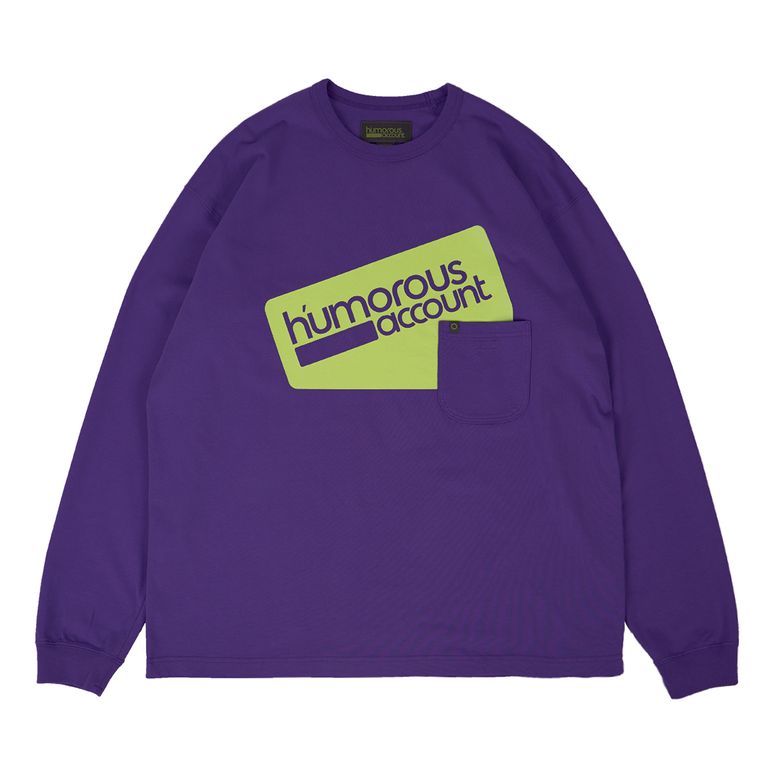 HUMOROUS LOGO L/S TEE / PURPLE