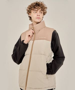 패딩 베스트 유니 라이트베이지