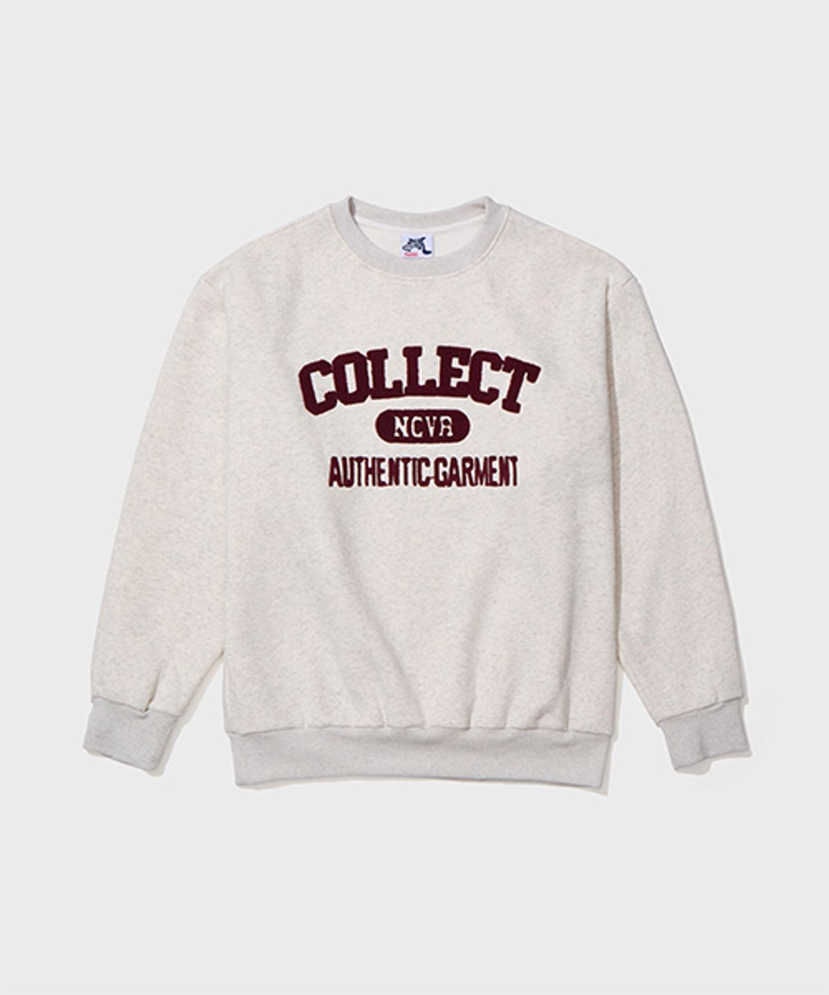 앤커버(NCOVER) 컬렉트 로고 스웻셔츠 오트밀