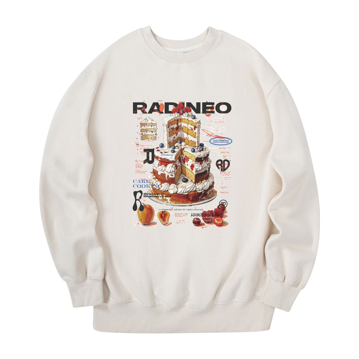 라디네오(RADINEO) 케이크 맨투맨 크림