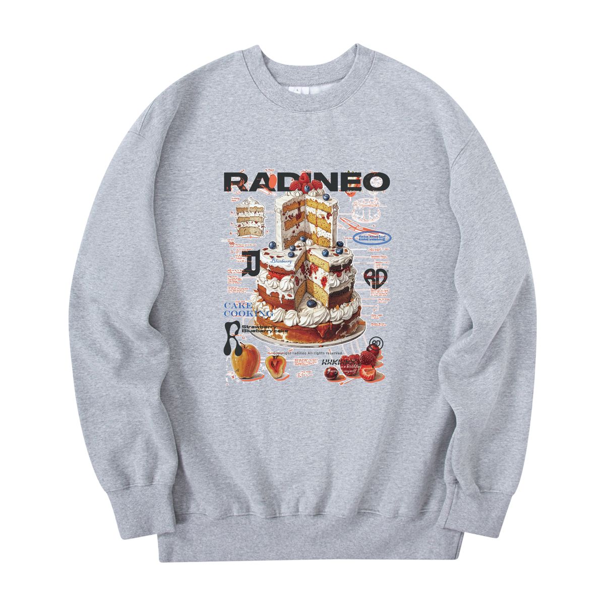라디네오(RADINEO) 케이크 맨투맨 그레이