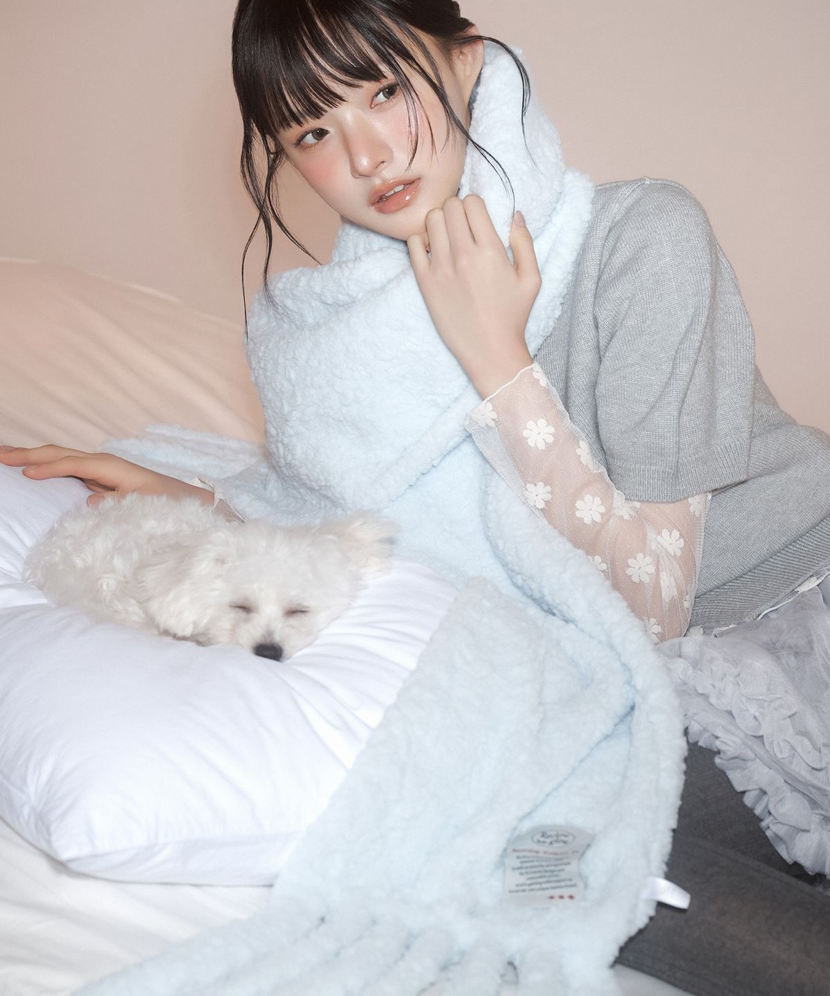 리끌로우(RECLOW) RC CLOUDY 머플러 PASTEL BLUE