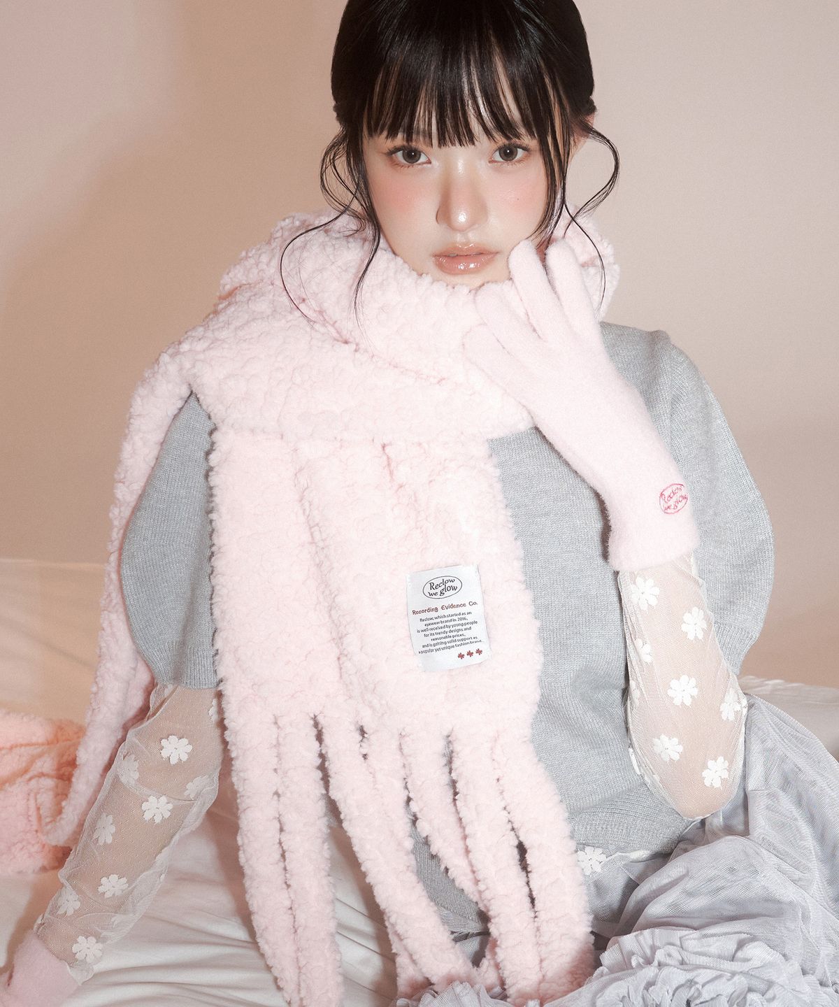 리끌로우(RECLOW) RC CLOUDY 머플러 PASTEL PINK