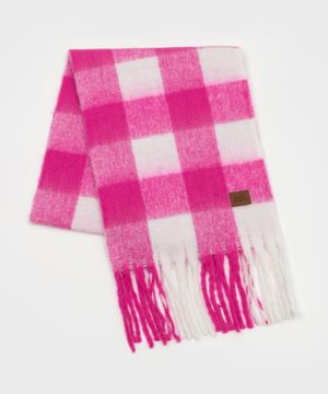 RC SNOW CHECK 머플러 HOT PINK