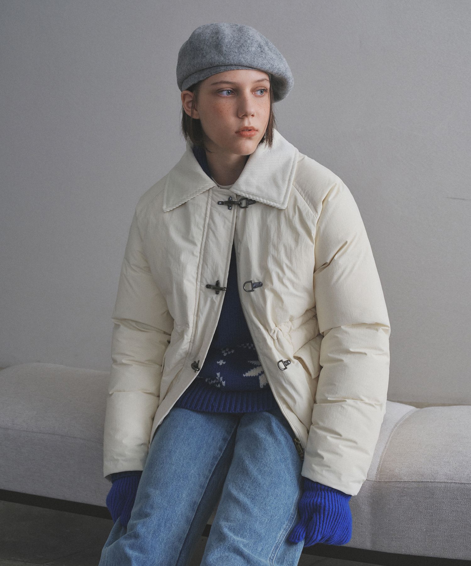 【oro】STRING BUCKLE PADDED JACKET MUSINSA | ORO String Buckle Padded Jacket_Cream
