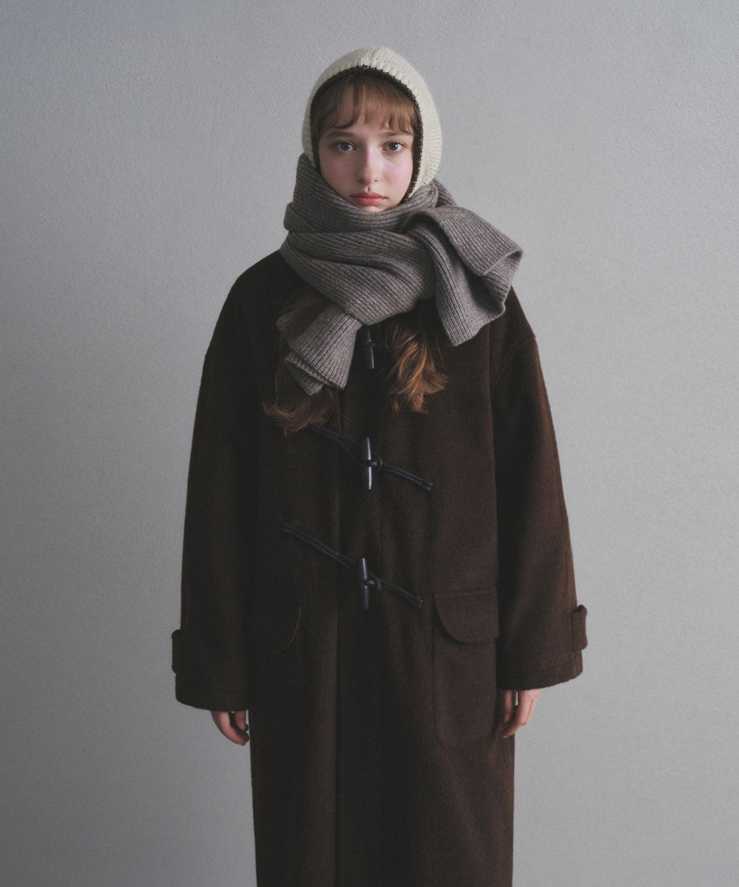 MUSINSA ORO ダッフルコート MUSINSA公式 | ORO Oblique Duffle Wool Coat_Terry Brown