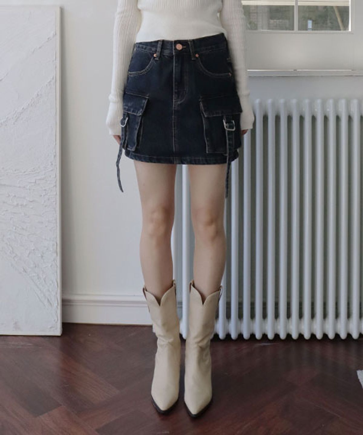 헤인트(HAINT) BREEZE CARGO MINI DENIM SKIRT