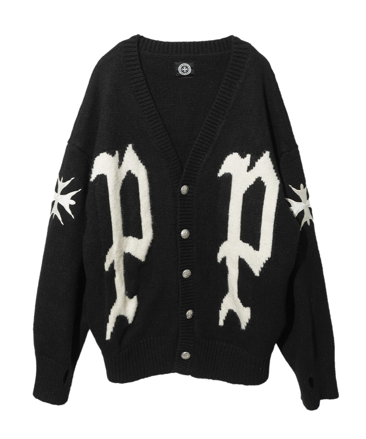 펀치드렁크파티즈(PUNCH DRUNK PARTIES) PP Embroidered Cardigan (BLACK)