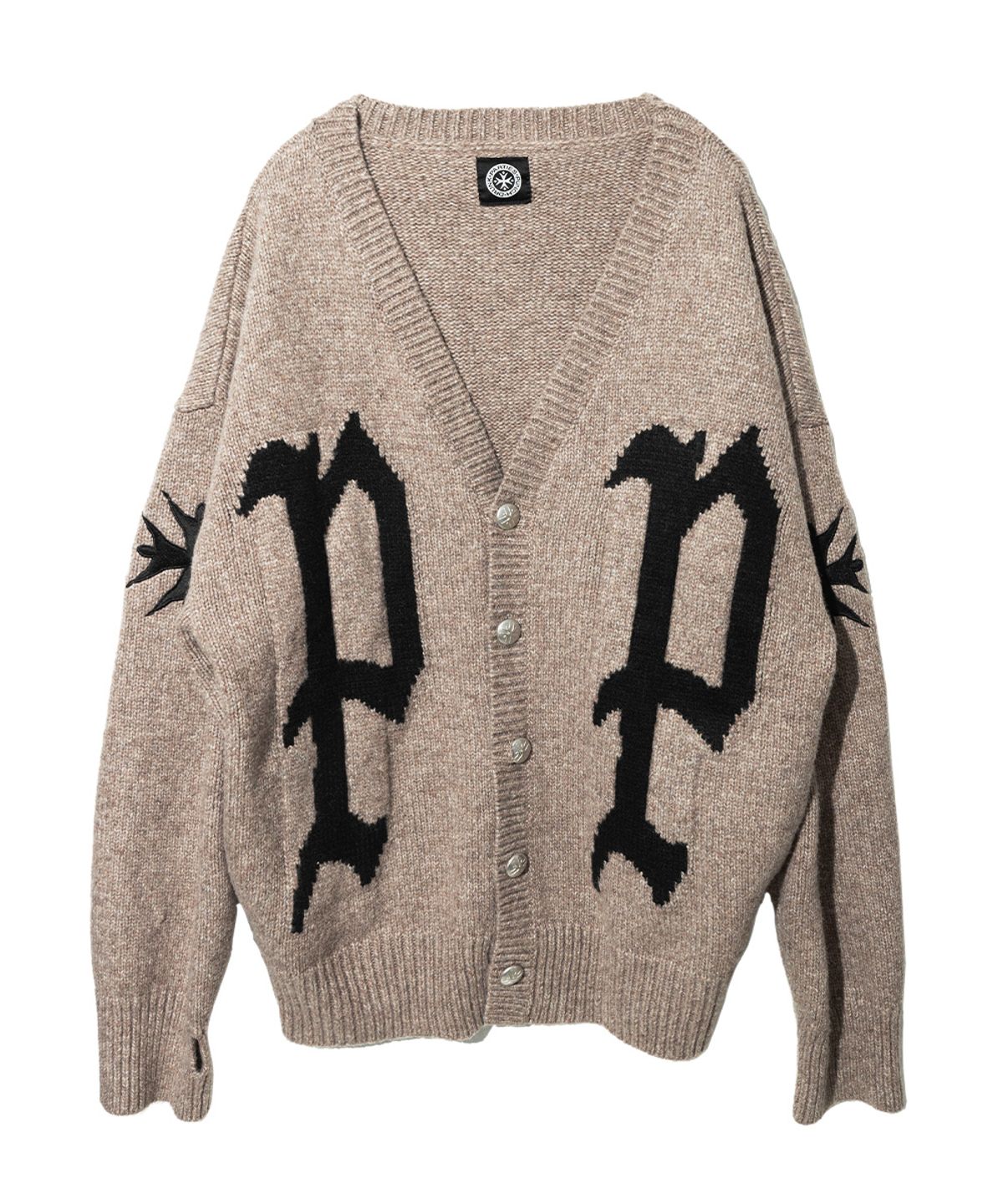 펀치드렁크파티즈(PUNCH DRUNK PARTIES) PP Embroidered Cardigan (CAMEL)