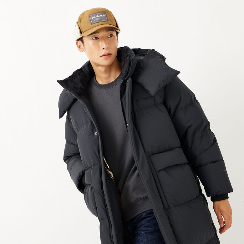 공용 마운틴 후드 롱 다운 자켓 C54YM3479010