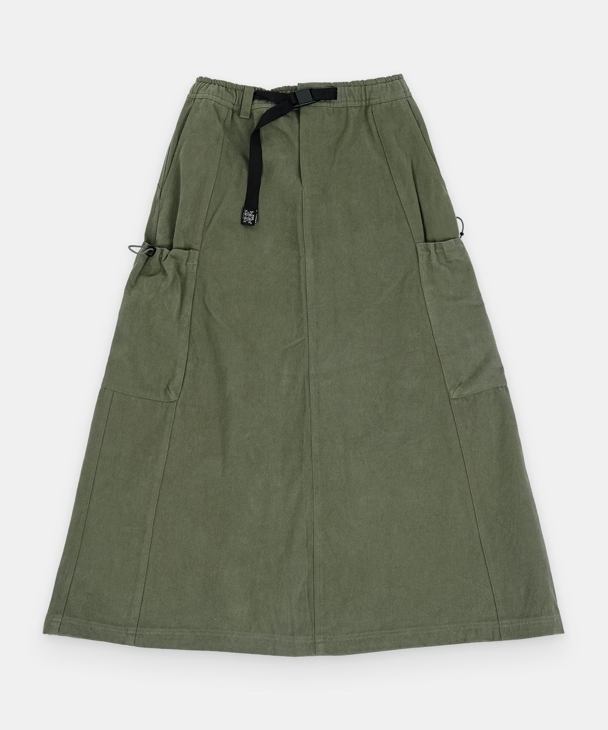 케이지엠(KZM) 아웃포켓 벨티드 롱 스커트 KHAKI