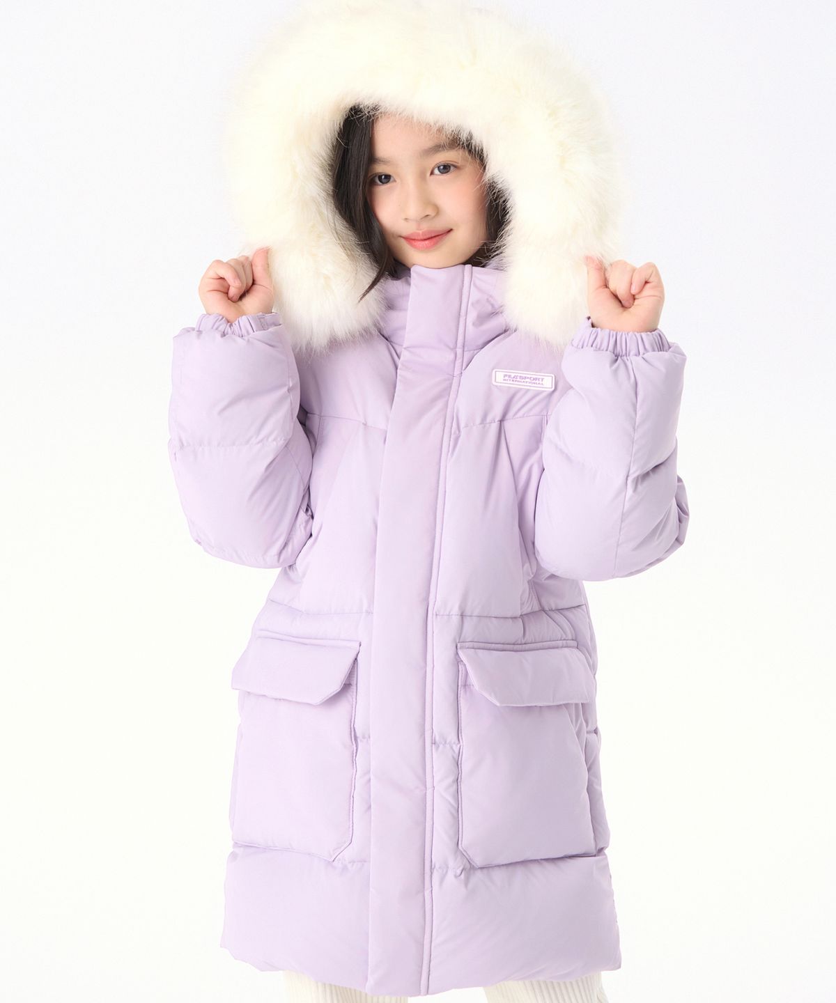 휠라 키즈(FILA KIDS) 후드 퍼 롱다운(FK2DJG4205XGVI)