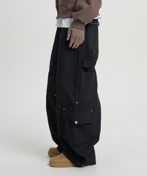 언더 카고 카펜터 팬츠 - 블랙