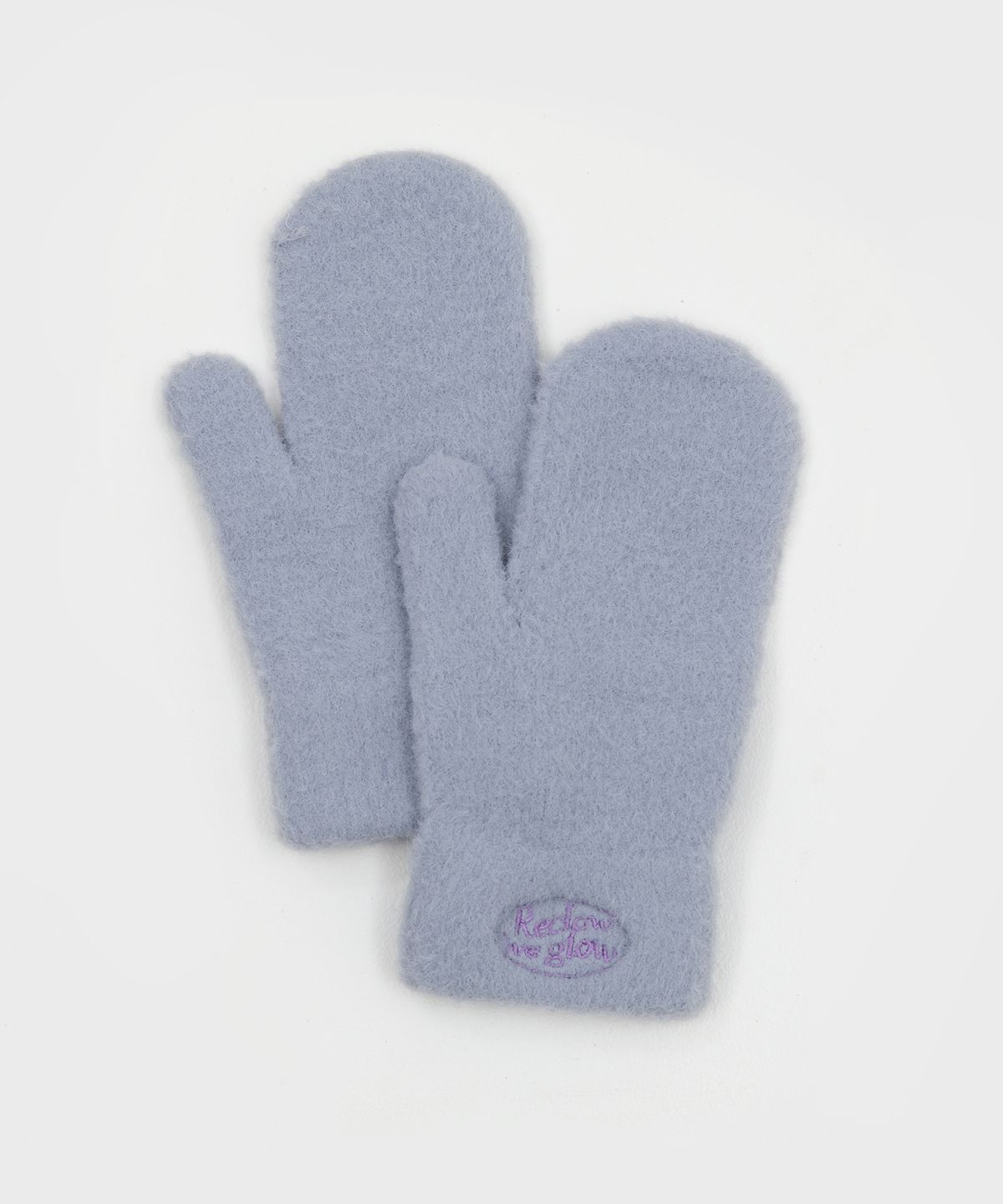 리끌로우(RECLOW) RC FLUFFY LOGO MITTEN GLOVE PURPLE