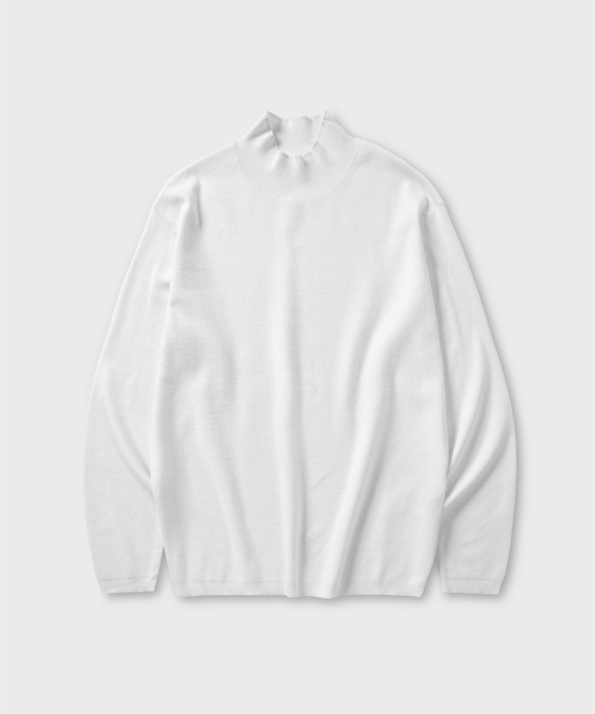 넌블랭크(NONBLANK) 모크넥 니트_OFF WHITE