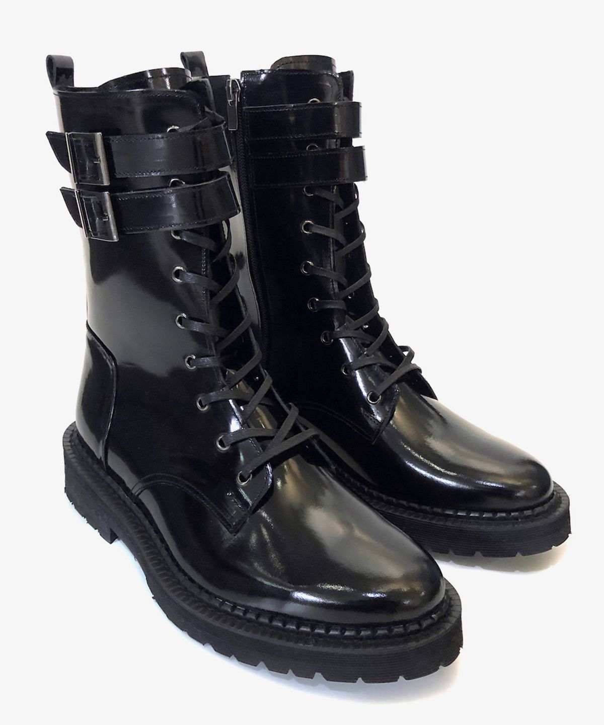 조앤슈(JOENSHOE) 매그넘 2버클 워커 부츠 블랙