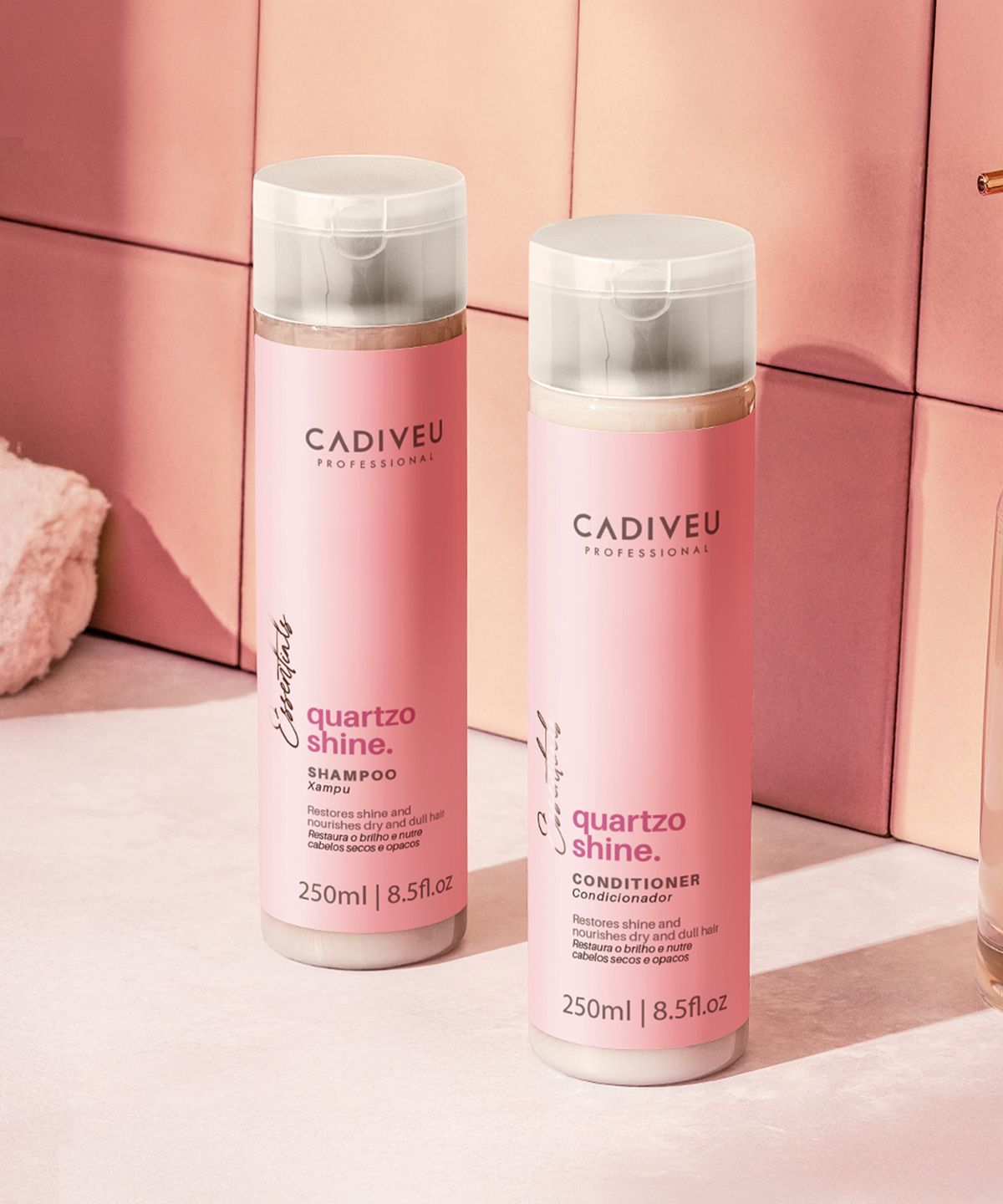 카디뷰(CADIVEU) 쿼츠 샤인 샴푸&컨디셔너 세트 (500ml)