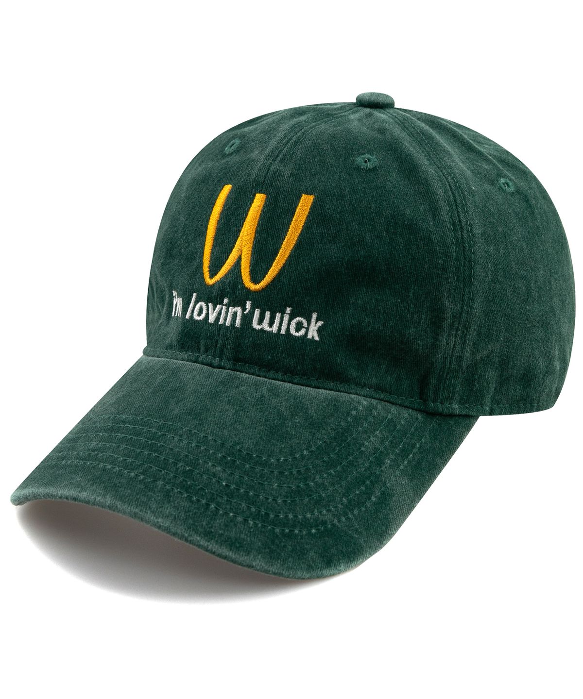 윅(WICK) Im lovin 스톤워시드 볼캡-그린
