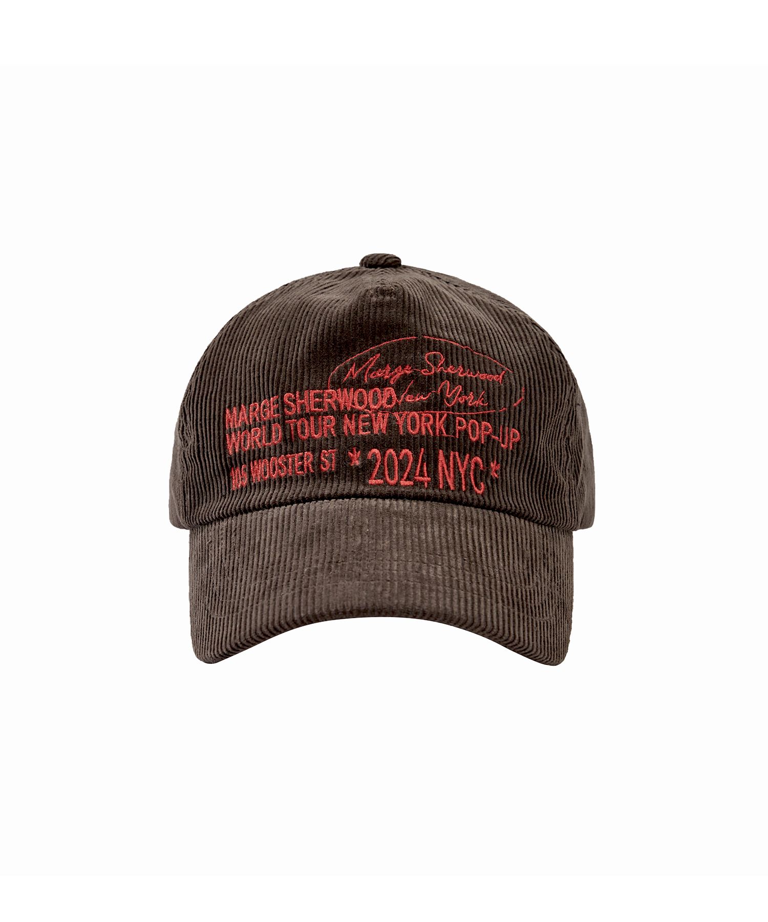 MUSINSA公式 | MARGESHERWOOD CORDUROY NEW YORK BALLCAP_brown