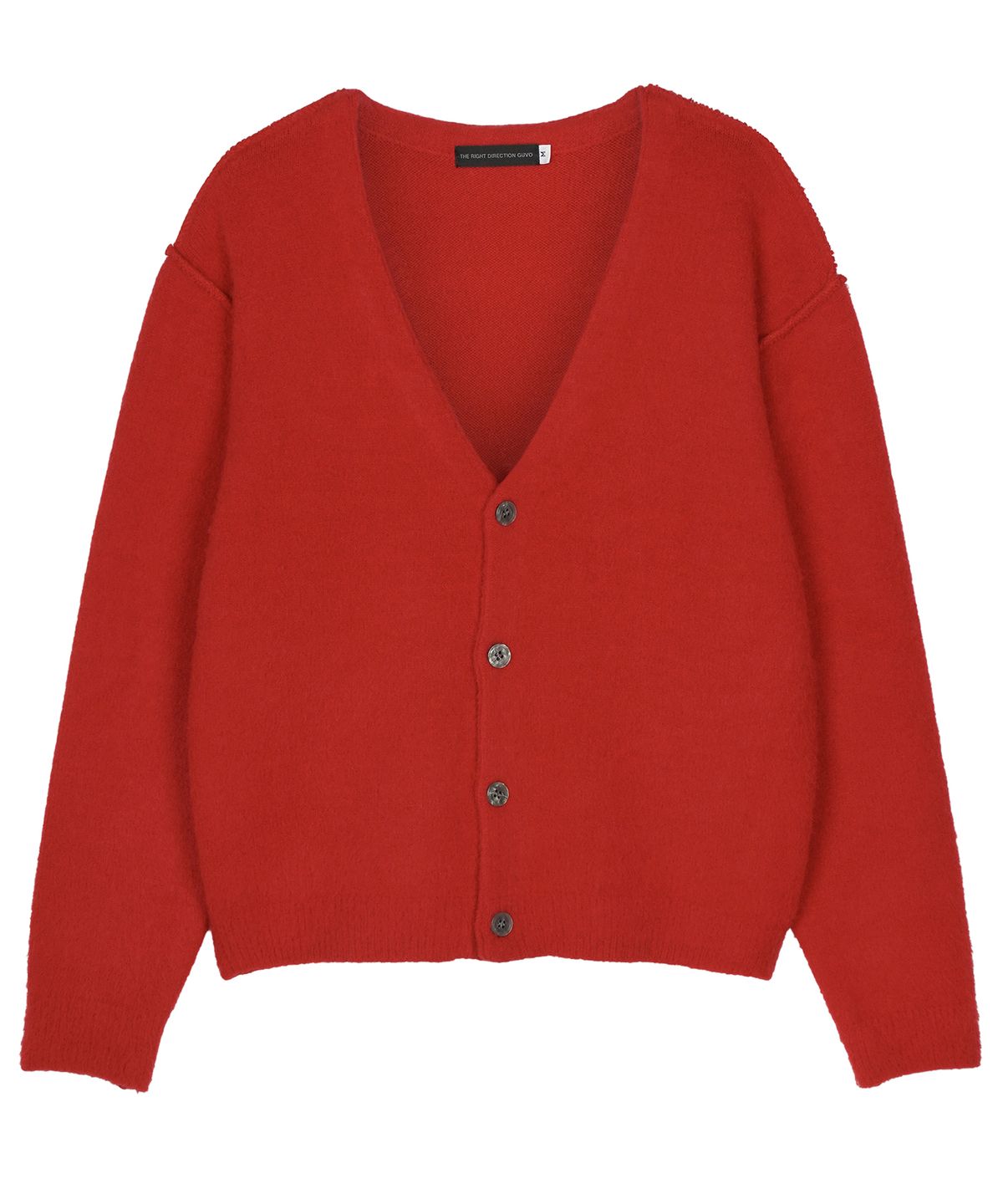구보(GUVO) Out seam cardigan, red