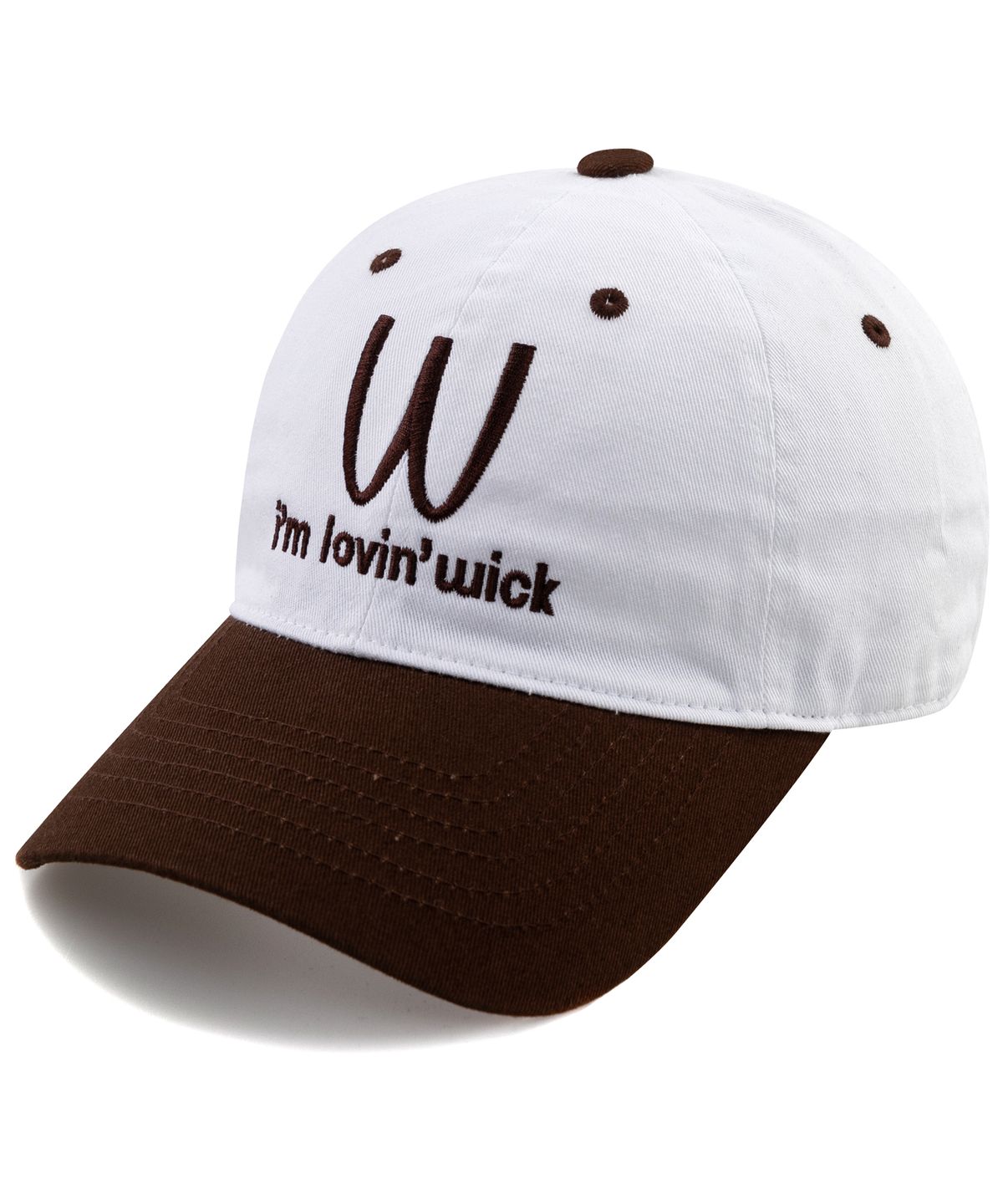윅(WICK) Im lovin 투톤 볼캡-브라운