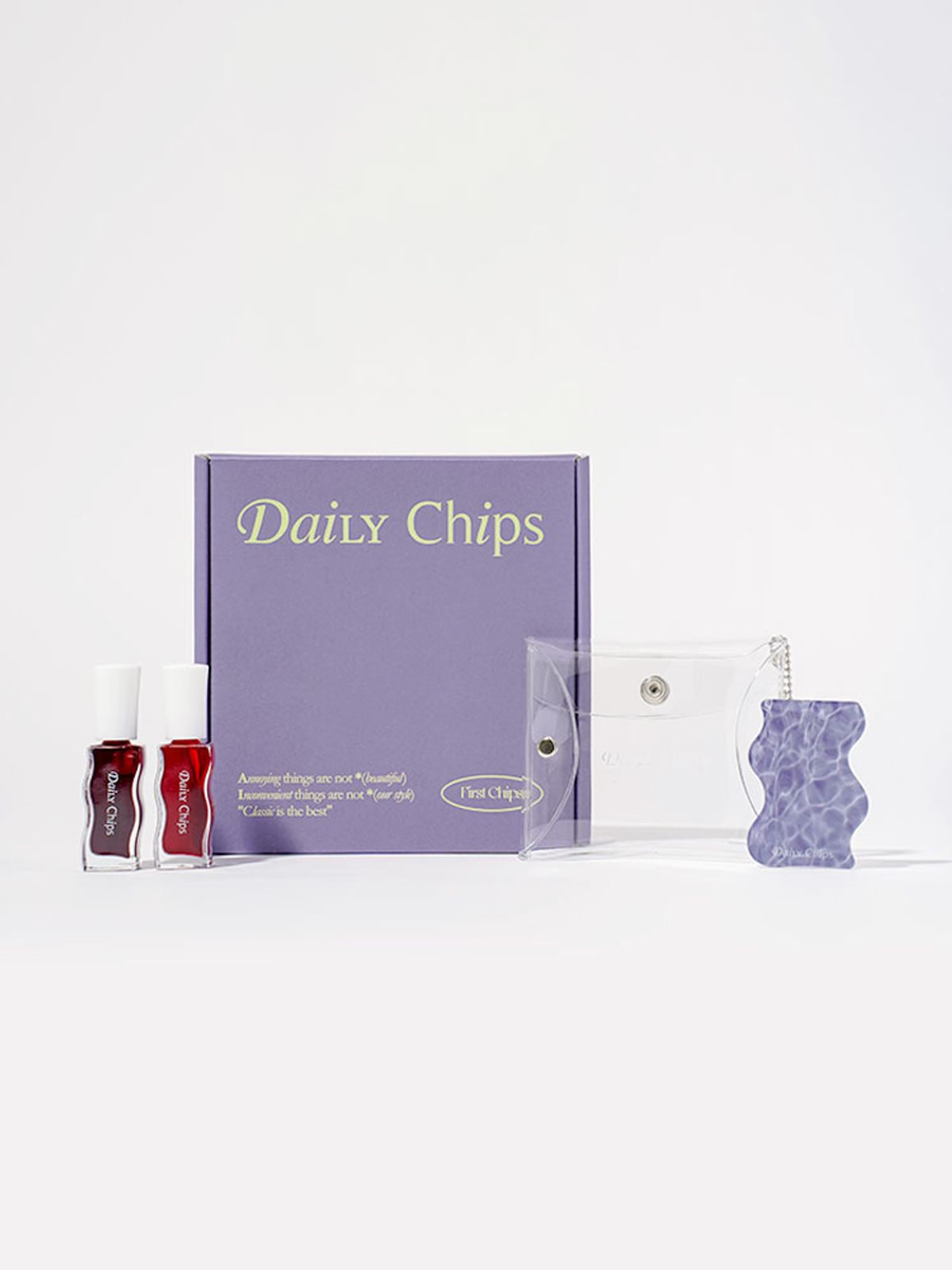 데일리칩스(DAILYCHIPS) [2pack] 하루 워터 틴트 2종 (증정) 웨이브 미러 1p  + PVC 파우치 1p