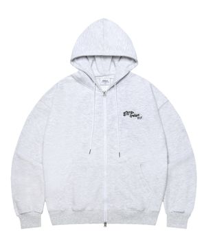 TEAR 투웨이 후드집업 - 화이트 멜란지