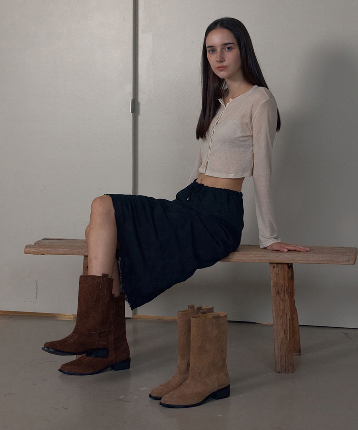 릴리슈(LILYSHOE) lower western boots_3 color