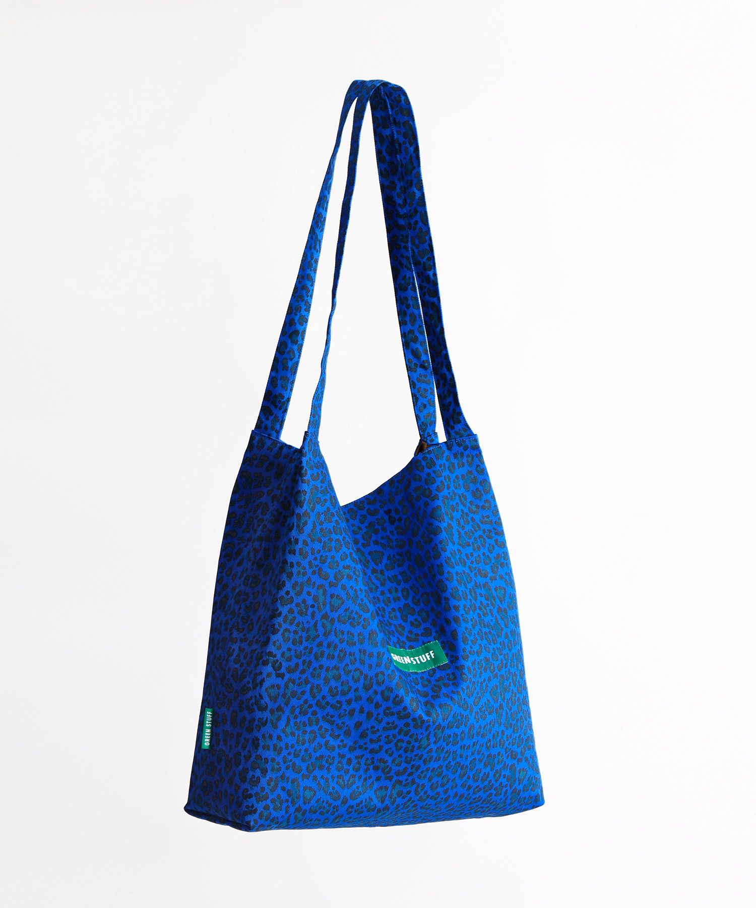 MUSINSA | GREEN STUFF boxy bag 53 - leopard all blue