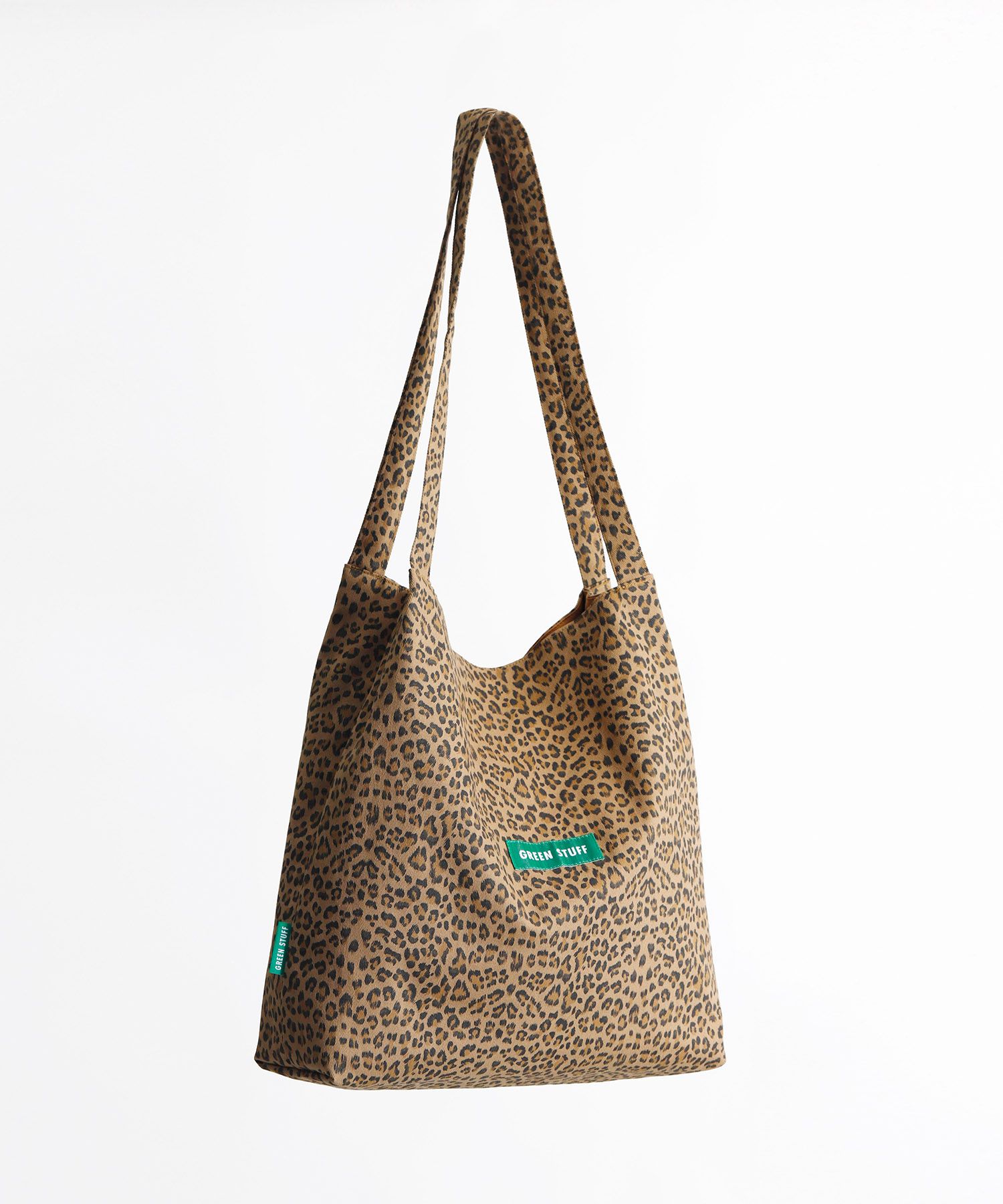 MUSINSA | GREEN STUFF boxy bag 53 - leopard all brown