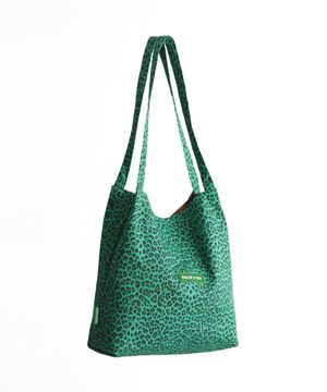 무심한듯 박시한 쇼퍼백 53 호피 - all green
