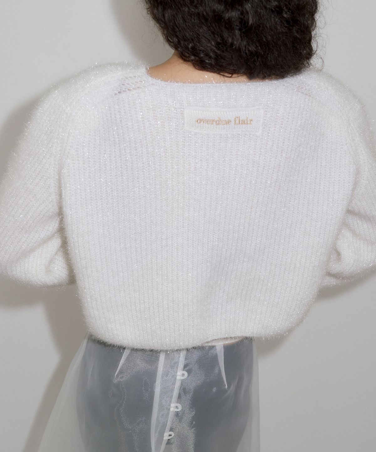 오버듀플레어(OVERDUEFLAIR) GLITTER CARDIGAN_WHITE