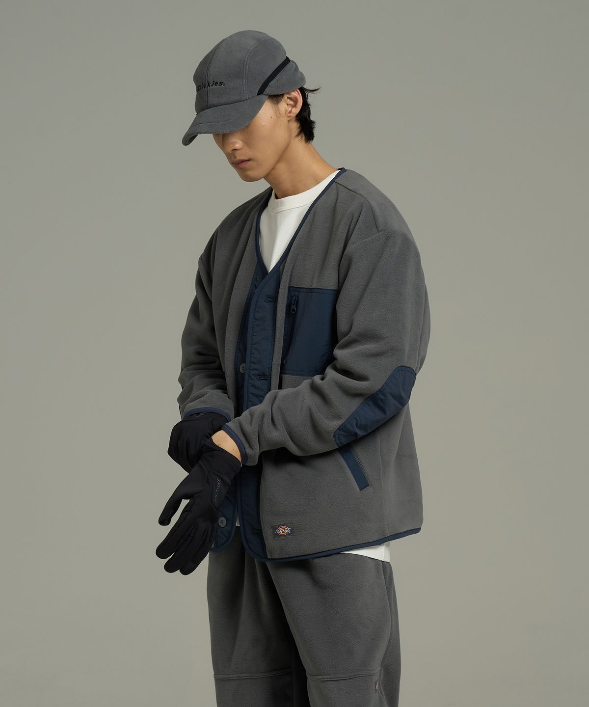 디키즈(DICKIES) 폴라텍 플리스 재킷 가디건 Gray