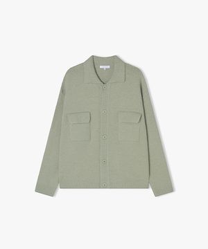 [24FW] LKW51407 민트 플랩포켓 카라 가디건