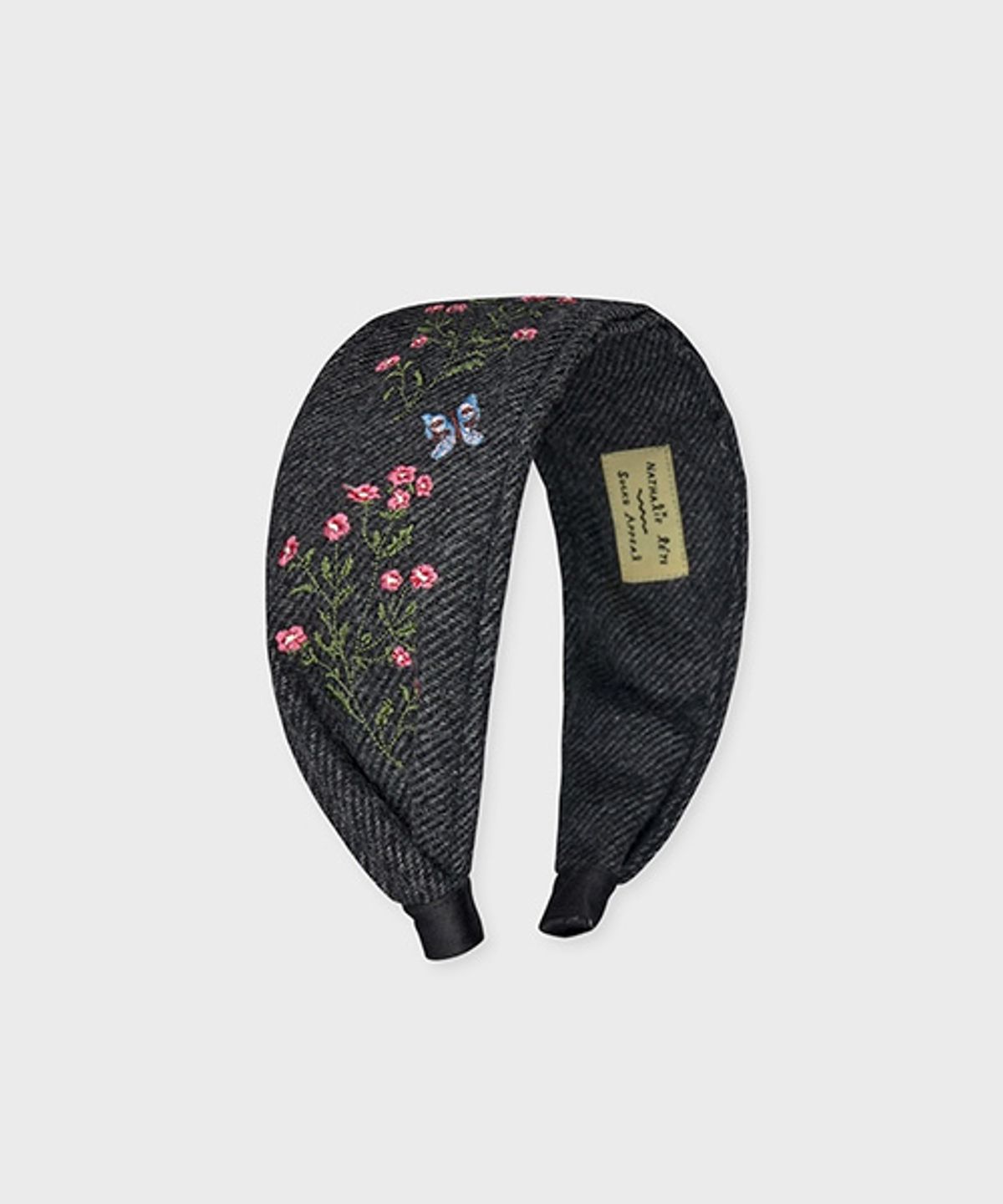 삭스어필(SOCKS APPEAL) NAT wool hair band myosotis charcoal