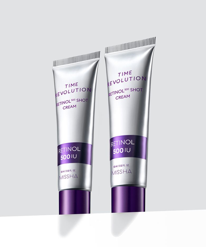 [2개] 타임레볼루션 레티놀 500샷 크림 60ml (모공+탄력)