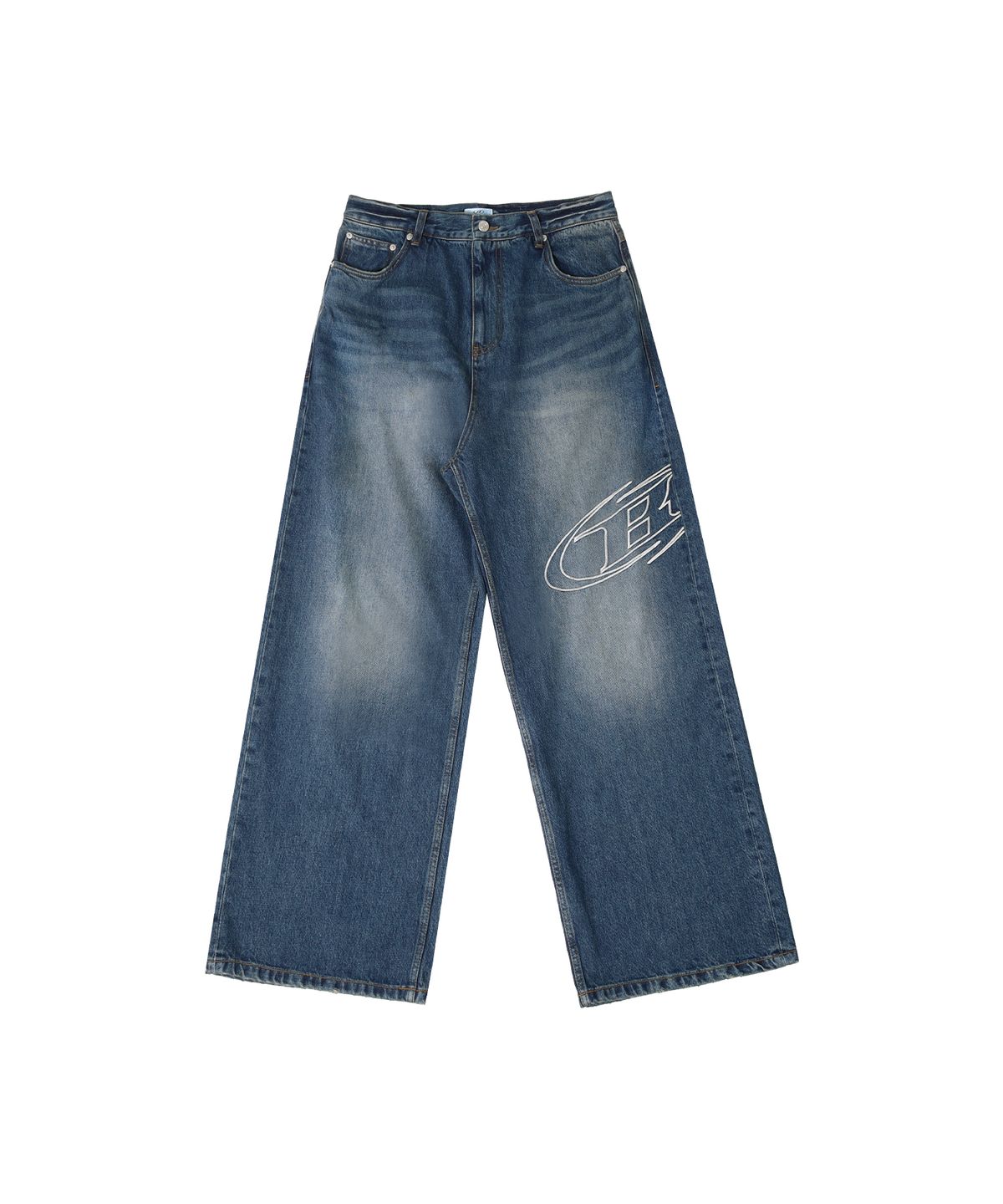 본투윈(BORN TO WIN) STROKE B WASHED WIDE DENIM PANTS [BLUE]