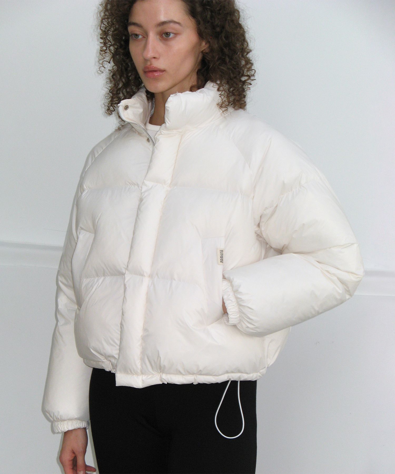 アウターその他 ROCKCAKE Half Moon Coating Crop Jacket Beige RC23JK00600 ROCKCAKE☆韓国☆人気☆Half Moon Coating Crop Jacket 2色