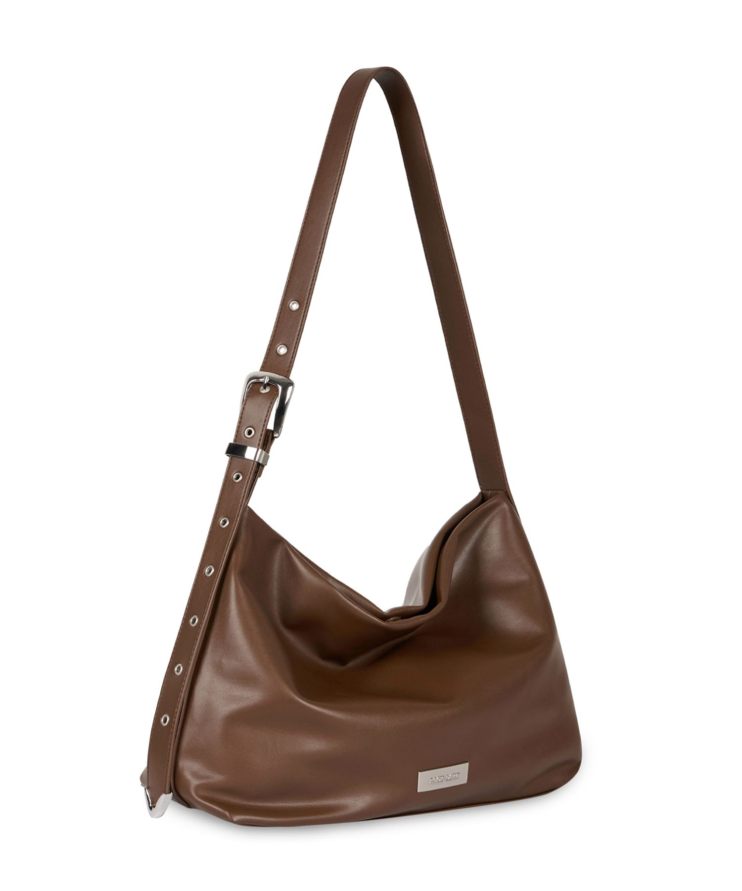 韓国 ベルトバッグ[ROCKCAKE] PUNCHING BELT STRAP SHOULDER BAG MUSINSA公式 | ROCKCAKE Punching Belt Strap Shoulder Bag - Brown